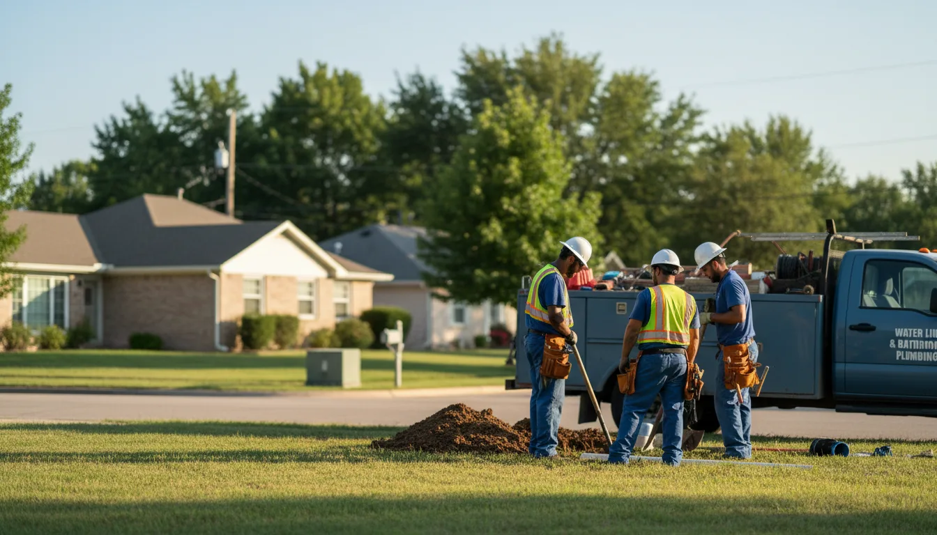 Residential water line and bathroom plumbing service in Meridian, NY